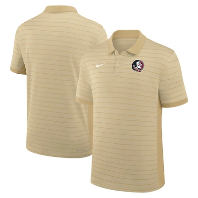 Polo Nike Gold Florida State Seminoles 2025 pour homme, coupe début de saison, avec rayures Victory Sideline Dri-FIT
