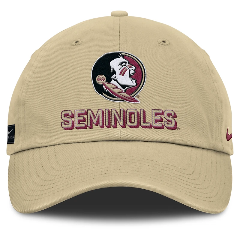Men's Nike Gold Florida State Seminoles 2025 On-Field Club Adjustable Hat
