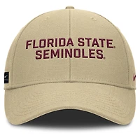 Casquette ajustable Nike Gold Florida State Seminoles 2025 Sideline Rise pour homme