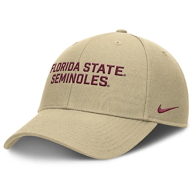 Men's Nike Gold Florida State Seminoles 2025 Sideline Rise Practice Adjustable Hat