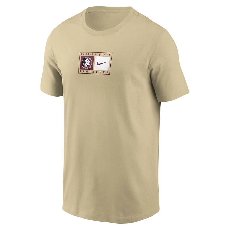 Men's Nike Gold Florida State Seminoles Campus Logo Swoosh T-Shirt