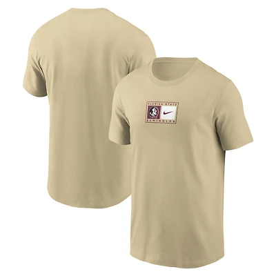 Men's Nike Gold Florida State Seminoles Campus Logo Swoosh T-Shirt