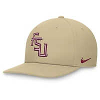 Casquette Snapback Nike Gold Florida State Seminoles Primetime Pro pour homme