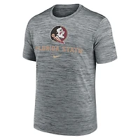T-shirt Nike gris Primetime Velocity pour homme des Florida State Seminoles