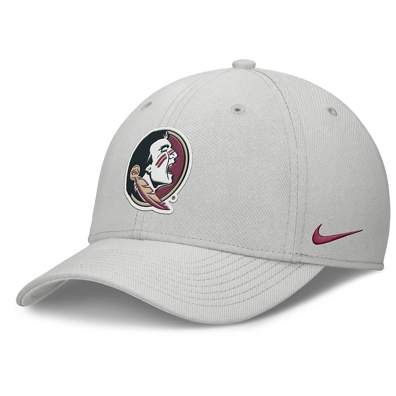 Casquette Nike grise Florida State Seminoles Rise Practice Performance Flex pour homme