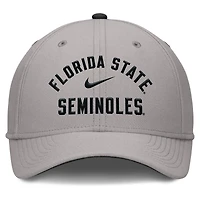 Casquette Nike grise Florida State Seminoles Rise Prep Performance Flex pour homme