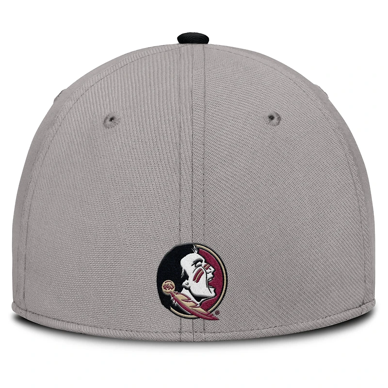 Casquette Nike grise Florida State Seminoles Rise Prep Performance Flex pour homme