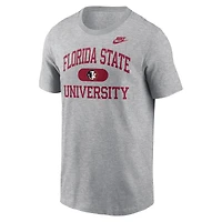 Men's Nike Heather Charcoal Florida State Seminoles Legacy Alma Mater T-Shirt