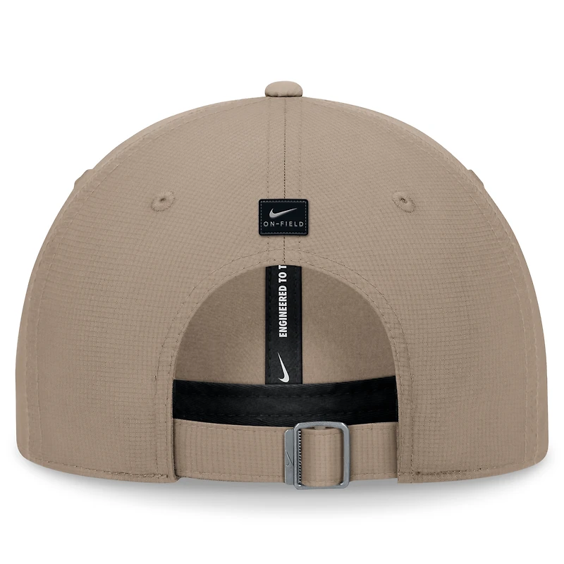 Casquette ajustable Nike Khaki Florida State Seminoles 2024 On-Field Performance pour homme