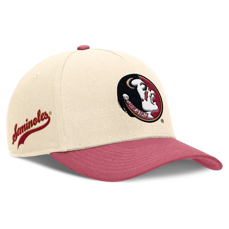 Men's Nike Natural/Pink Florida State Seminoles Academic Rise Dri-FIT Adjustable Hat