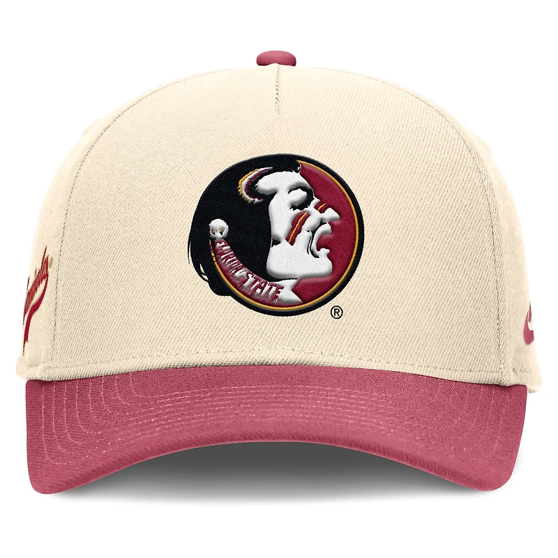 Men's Nike Natural/Pink Florida State Seminoles Academic Rise Dri-FIT Adjustable Hat