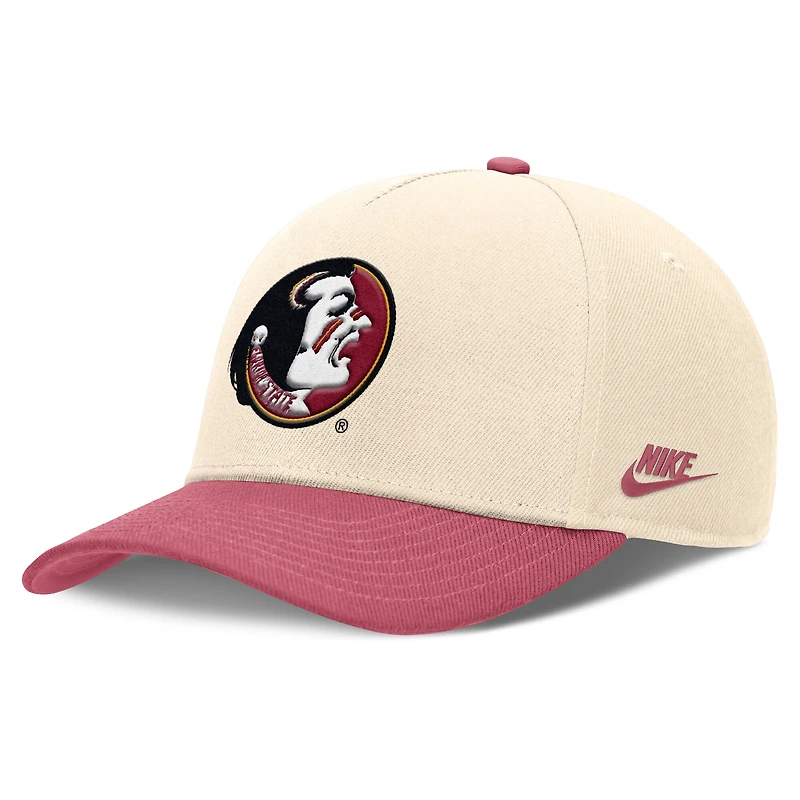 Men's Nike Natural/Pink Florida State Seminoles Academic Rise Dri-FIT Adjustable Hat