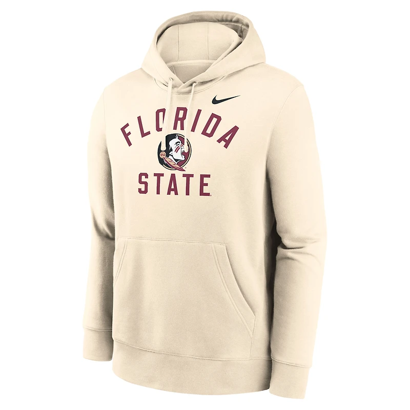 Sweat à capuche Nike Natural Florida State Seminoles Arch Logo pour homme