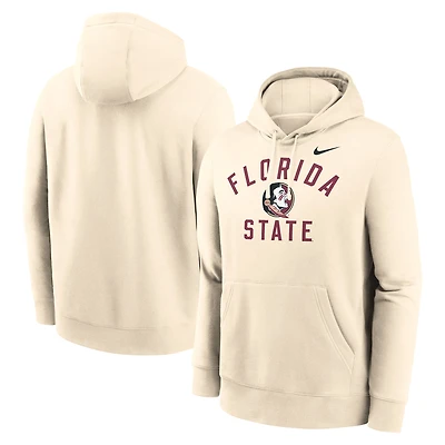 Sweat à capuche Nike Natural Florida State Seminoles Arch Logo pour homme