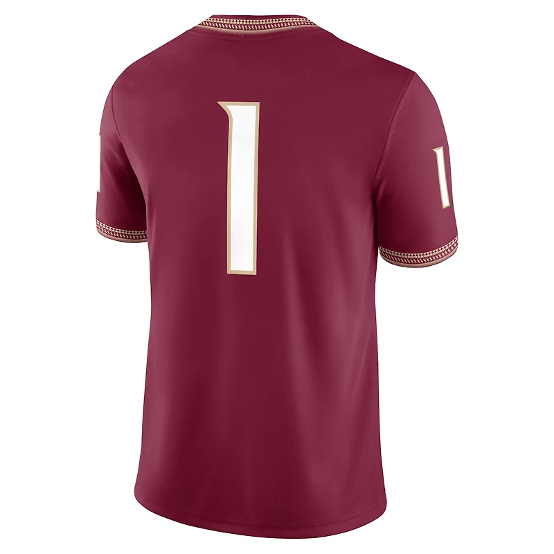 Maillot de match Nike #1 Garnet Florida State Seminoles pour homme