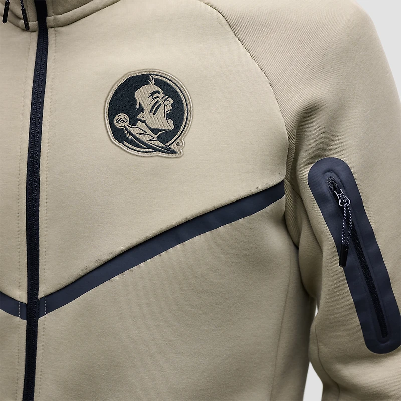Men's Nike Olive Florida State Seminoles Tech Fleece Full-Zip Windrunner Hoodie