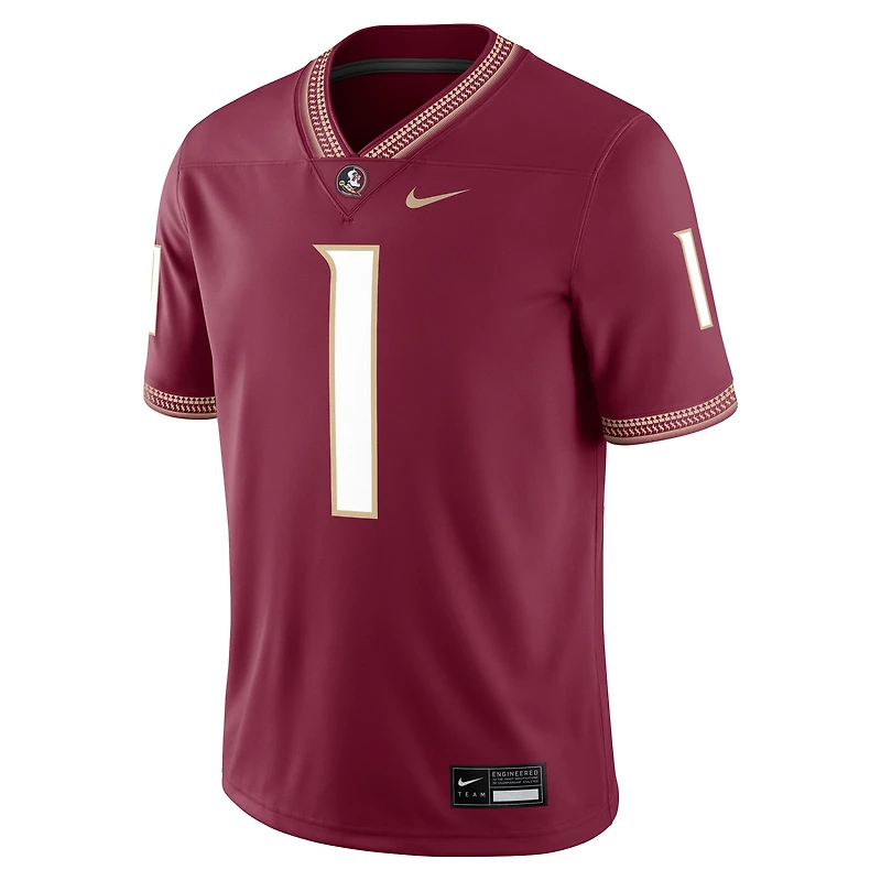 Men's Nike Tommy Castellanos Garnet Florida State Seminoles Home NIL Football Game Jersey