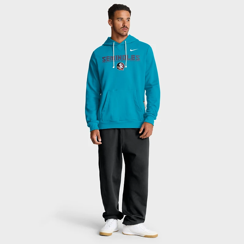 Sweat à capuche Nike turquoise Florida State Seminoles 2025 Sideline Standard Issue Dri-FIT pour homme
