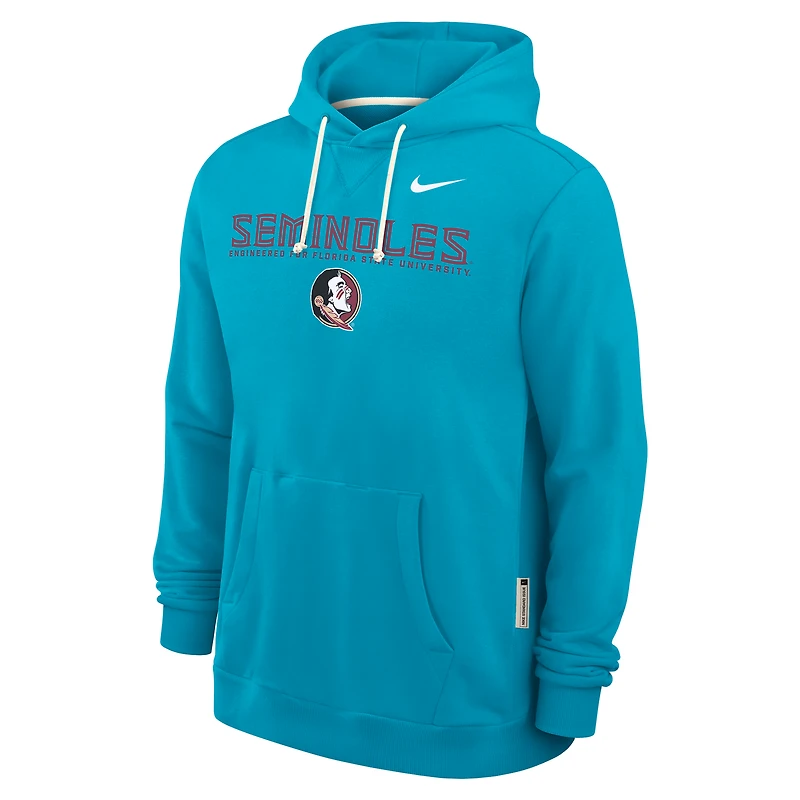 Sweat à capuche Nike turquoise Florida State Seminoles 2025 Sideline Standard Issue Dri-FIT pour homme
