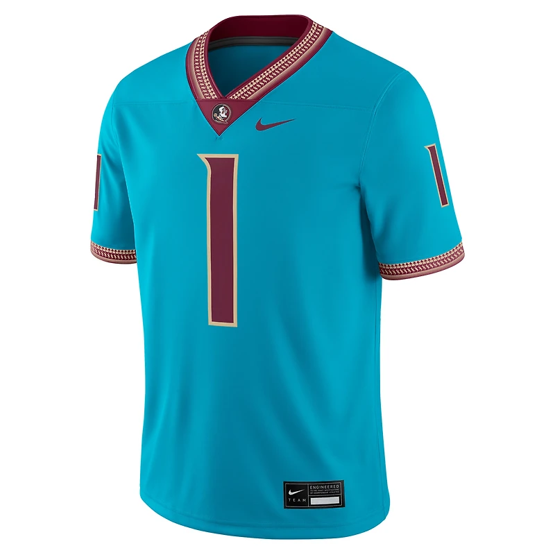 Maillot de match alternatif Nike turquoise des Florida State Seminoles pour homme