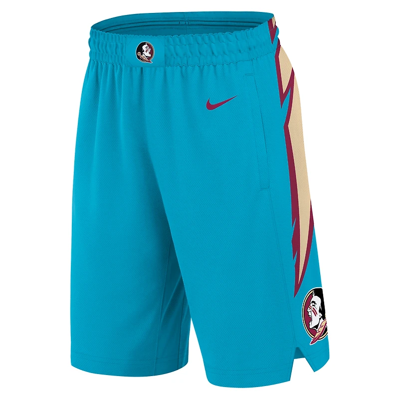 Short de basket-ball Nike Turquoise Florida State Seminoles Alternate Replica Performance pour homme