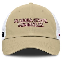Men's Nike Vegas Gold Florida State Seminoles 2025 Gameday On-Field Club Adjustable Trucker Hat