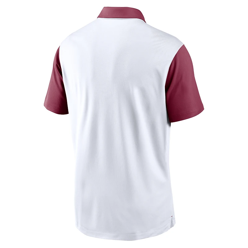 Men's Nike White/Garnet Florida State Seminoles Primetime Campus Pattern Vapor Dri-FIT Polo