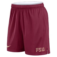 Short de performance réversible Nike Primetime pour homme, blanc/grenat, des Florida State Seminoles