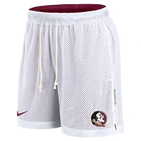 Short de performance réversible Nike Primetime pour homme, blanc/grenat, des Florida State Seminoles