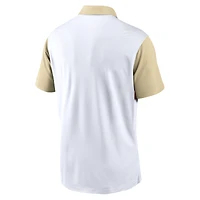Polo Nike blanc/or pour homme Florida State Seminoles Athletic Prep Alt Logo Vapor Dri-FIT