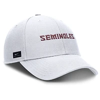 Men's Nike White Florida State Seminoles 2025 On-Field Rise Performance Adjustable Hat