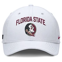 Men's Nike White Florida State Seminoles 2025 On-Field Rise Performance Flex Hat