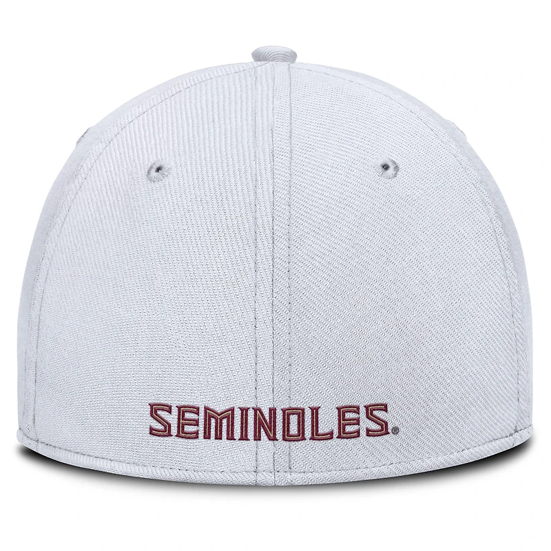 Casquette Nike blanche Florida State Seminoles 2025 Performance Flex On-Field pour homme