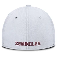 Casquette Nike blanche Florida State Seminoles 2025 Performance Flex On-Field pour homme