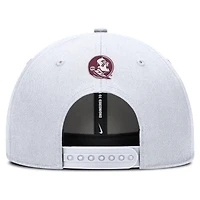 Men's Nike White Florida State Seminoles 2025 Sideline Rise Practice Adjustable Hat