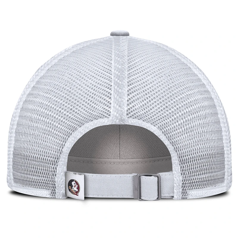 Men's Nike White Florida State Seminoles Club Campus Trucker Adjustable Hat