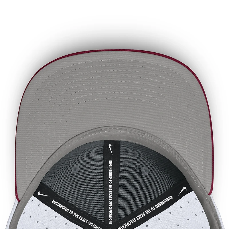 Casquette ajustée True Performance On-Field Dugout des Seminoles de l'État Floride pour homme Nike blanche