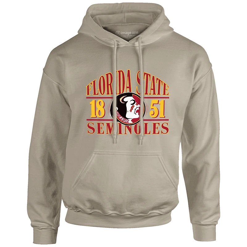 Men's  Tan Florida State Seminoles Upper Arch Letters Pullover Hoodie