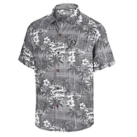 Men's Tommy Bahama Black Florida State Seminoles Coconut Point Palmetta IslandZone Camp Button-Up Shirt