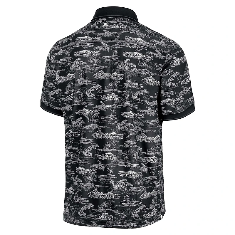 Polo Tommy Bahama noir pour homme des Florida State Seminoles Sport Bay View IslandZone