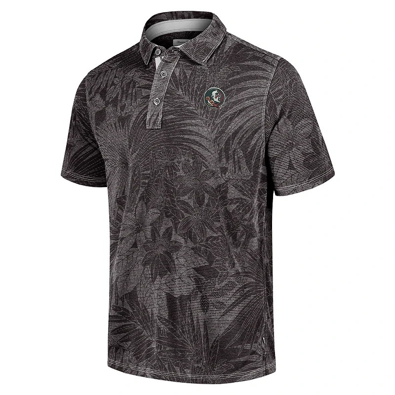 Men's Tommy Bahama  Black Florida State Seminoles Sport Santiago Paradise Polo