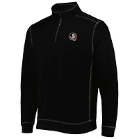 Tommy Bahama Homme Noir Florida State Seminoles Sport Tobago Bay Tri-Blend Mock Neck Half-Zip Jacket