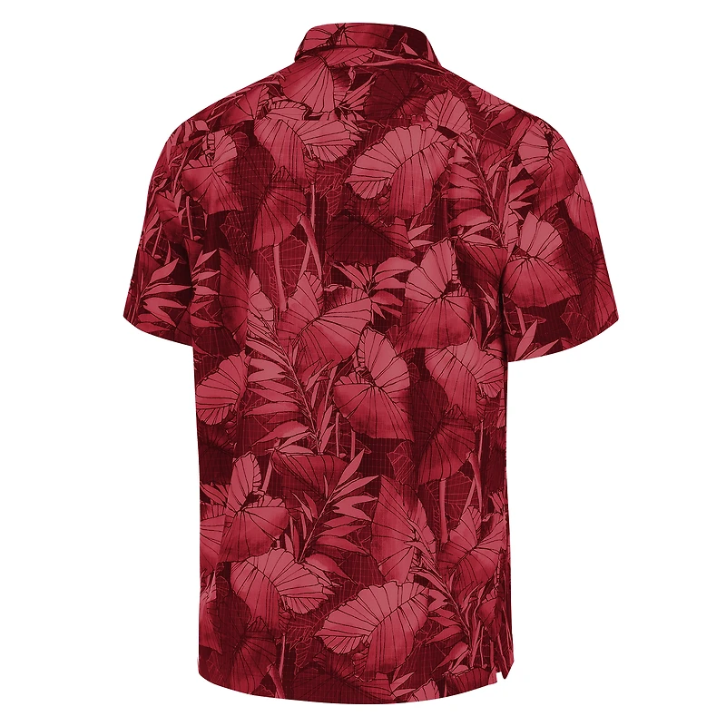Men's Tommy Bahama Garnet Florida State Seminoles Big & Tall Coast Nuevo Fronds IslandZone Button-Up Shirt