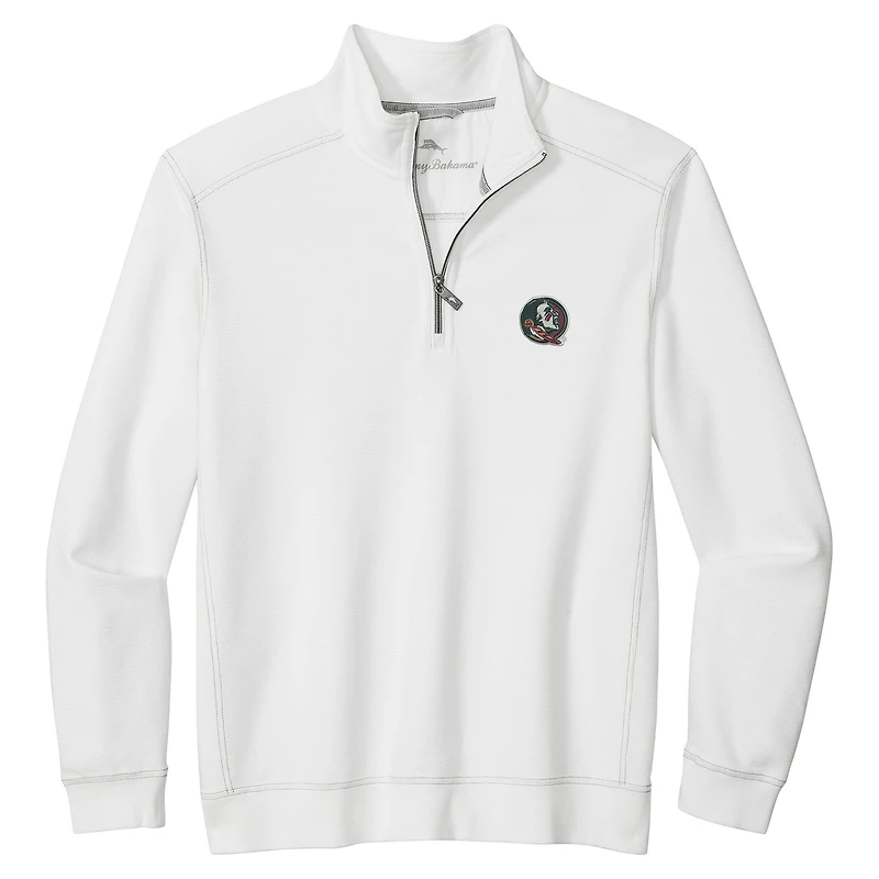 Men's Tommy Bahama White Florida State Seminoles Montego Bay Half-Zip Jacket