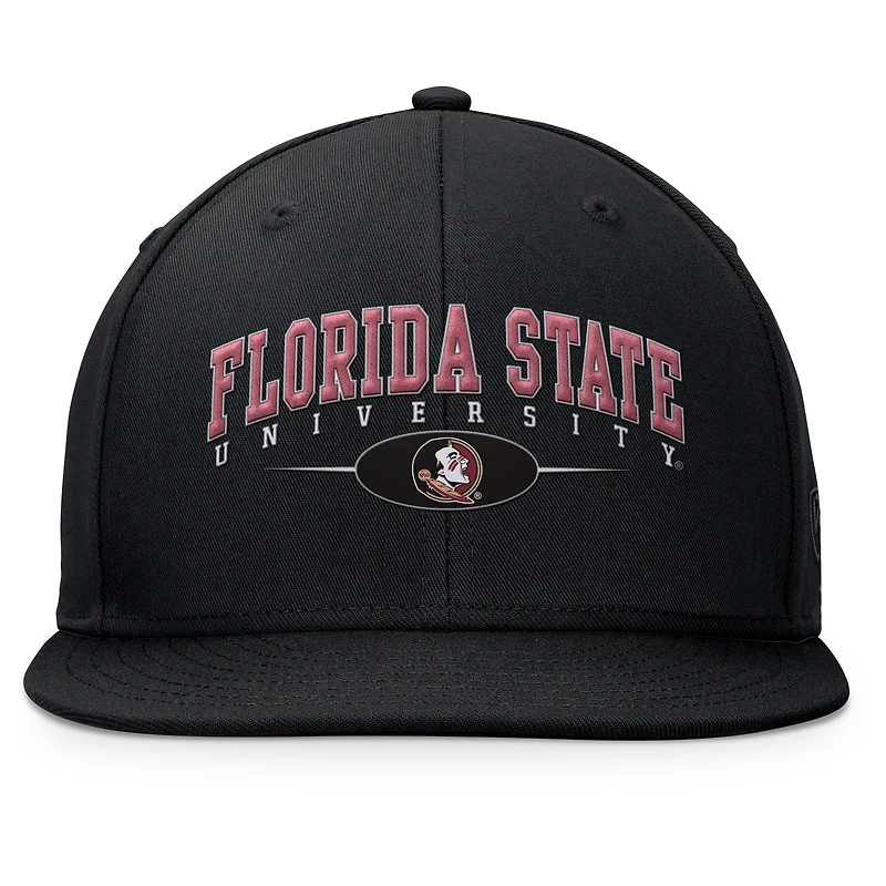 Men's Top of the World Black Florida State Seminoles Bullpen Snapback Hat