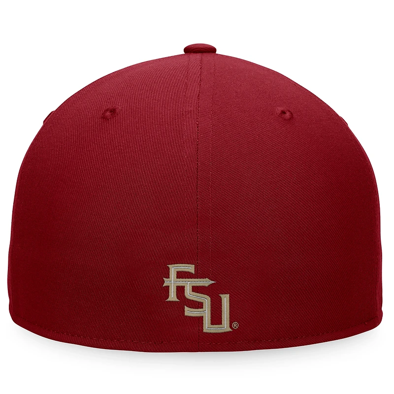 Chapeau ajusté Top of the World Garnet Florida State Seminoles pour hommes