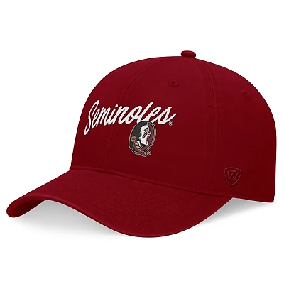 Casquette ajustable Heritage CeeCee pour homme Top of the World Garnet Florida State Seminoles