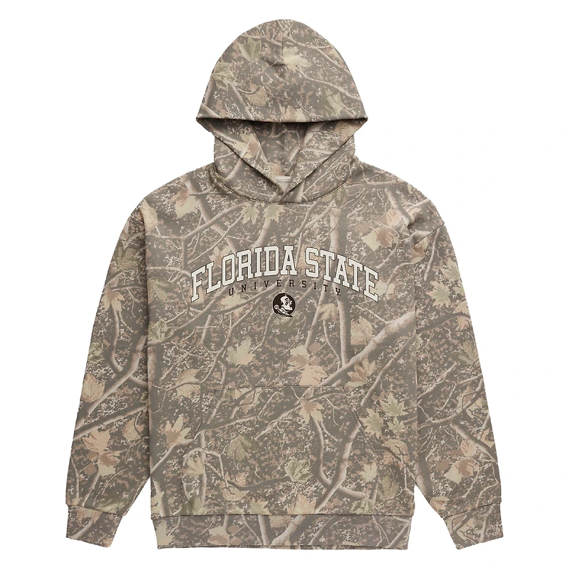 Sweat à capuche polaire camouflage Uscape Apparel pour homme, Florida State Seminoles Back Bay