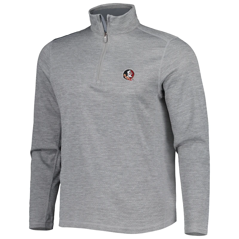 Men's Vineyard Vines Gray Florida State Seminoles Sankaty Quarter-Zip Sweatshirt