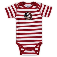 Body rayé à épaules dénudées pour nouveau-né et nourrisson Two Feet Ahead Garnet Florida State Seminoles